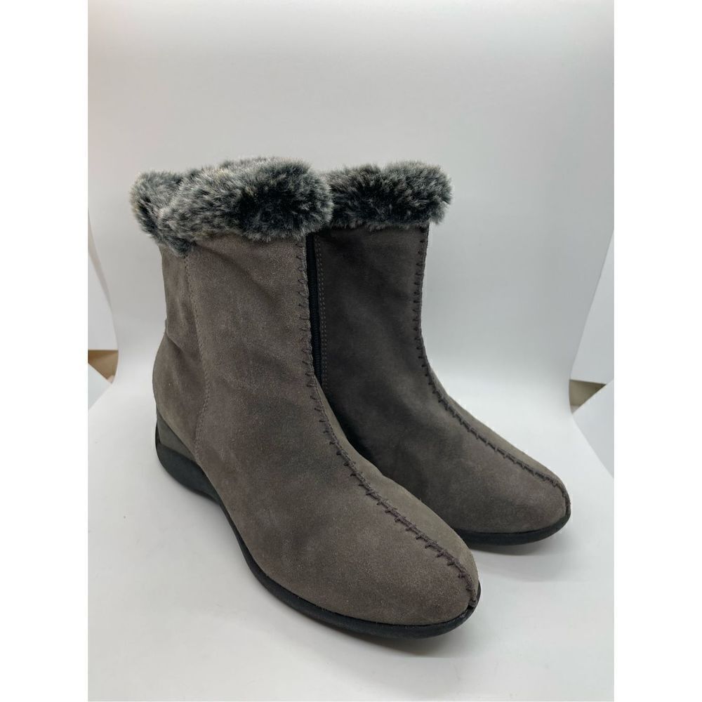 Sporto Women's Brown Faux Fur Suede Leather High Winter Boots Size 7.5